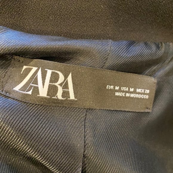 COPY - NEW WITHOUT TAGS ZARA BLACK TAILORED OVERCOAT/BLAZER/SUIT JACKET - Picture 5 of 6